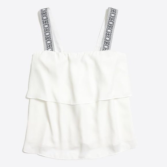 J. Crew Factory Tiered Tank Top 8 - Picture 2 of 2